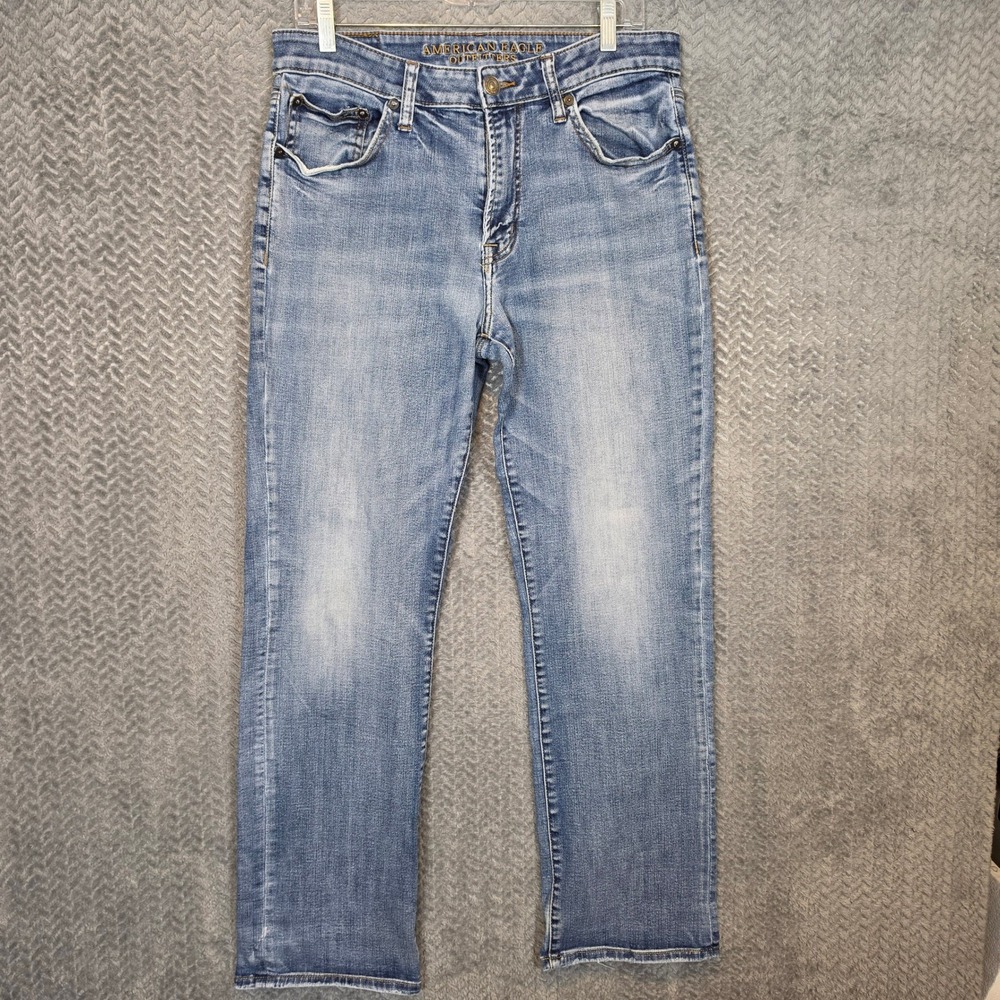 American Eagle Original Boot Extreme Flex Jeans Men 33x32 Medium Wash Blue Denim